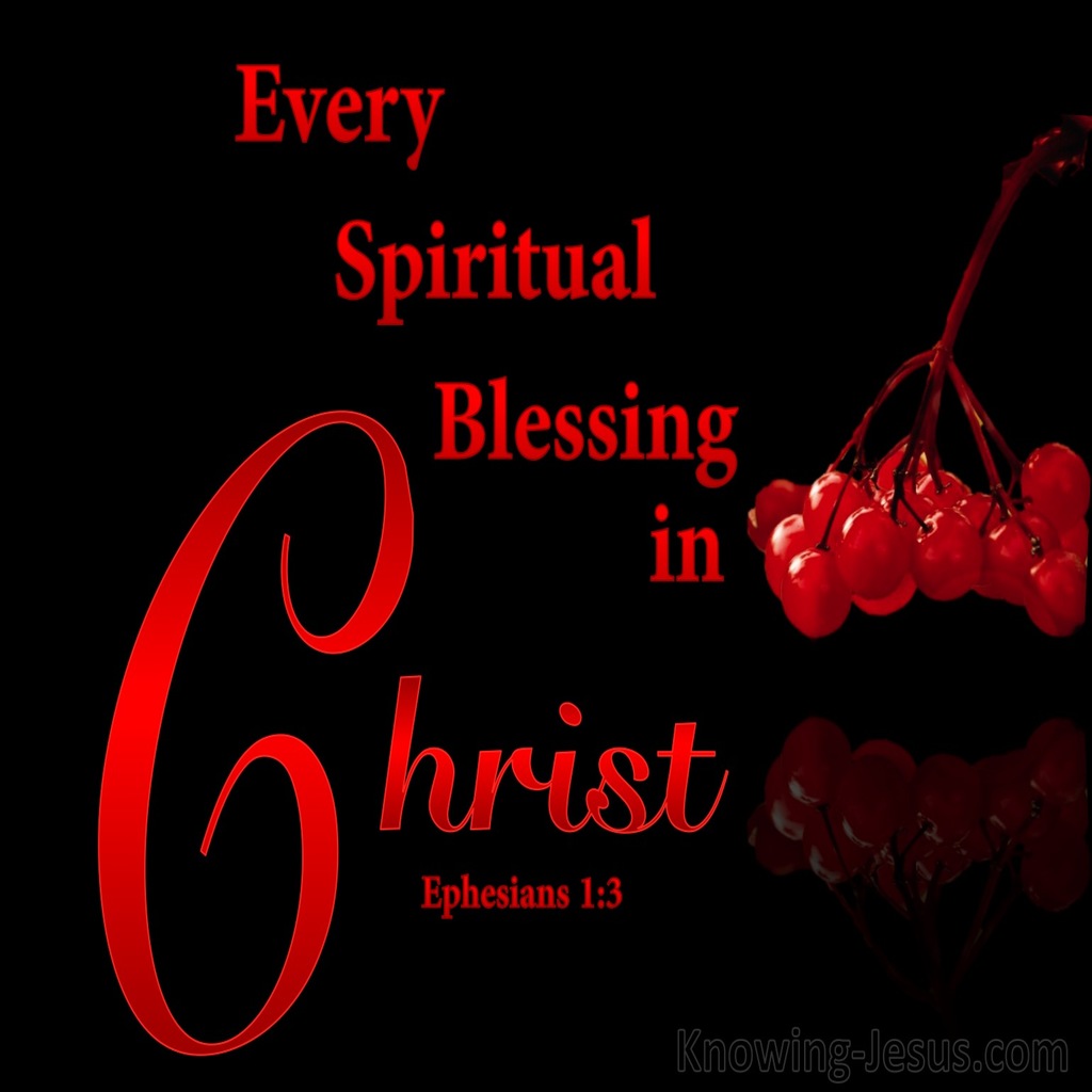 Ephesians 1:3 Every Spiritual Blessing In Christ (maroon)